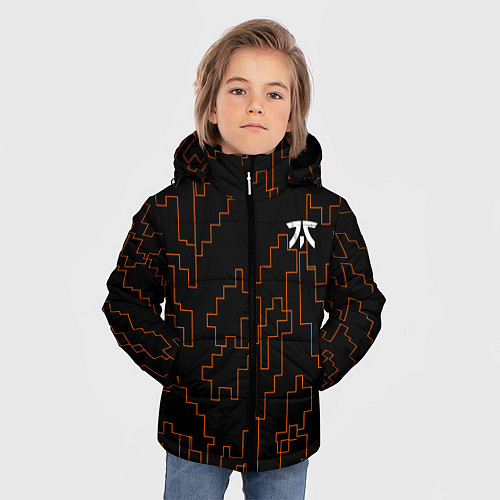 Зимняя куртка для мальчика Cs:go - Fnatic 2021 Bootcamp / 3D-Черный – фото 3