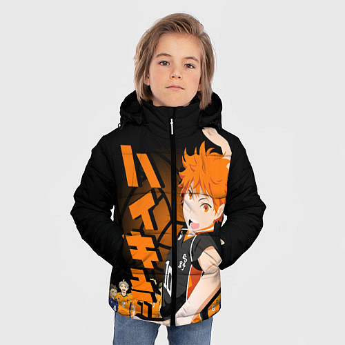 Зимняя куртка для мальчика ВОЛЕЙБОЛ!! HAIKYUU!! / 3D-Черный – фото 3