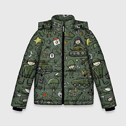 Зимняя куртка для мальчика Военные атрибуты