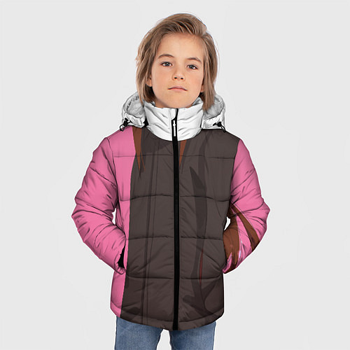Зимняя куртка для мальчика Девушка эндермен / 3D-Черный – фото 3