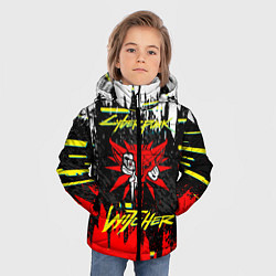 Куртка зимняя для мальчика Cyberpunk 2077 Ведьмак, цвет: 3D-черный — фото 2