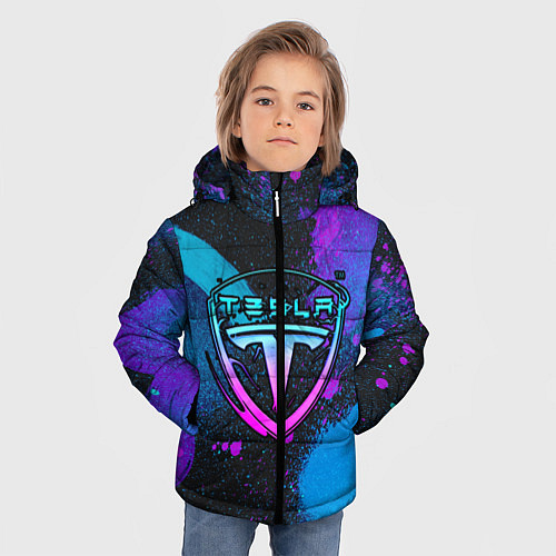 Зимняя куртка для мальчика TESLA NEON / 3D-Черный – фото 3