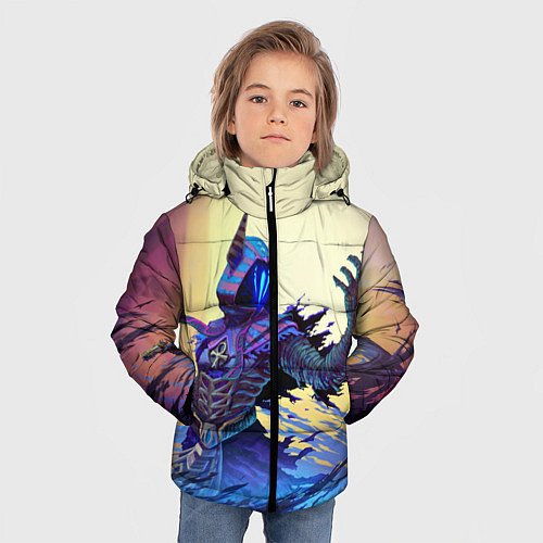 Зимняя куртка для мальчика Омен / 3D-Черный – фото 3