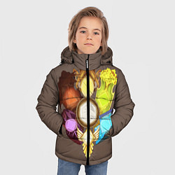 Куртка зимняя для мальчика DnD Dices: Battle Shields, цвет: 3D-черный — фото 2
