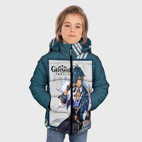 Зимняя куртка для мальчика Кэйа - Genshin Impact / 3D-Черный – фото 3