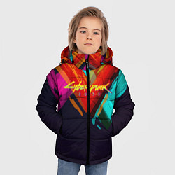 Куртка зимняя для мальчика CYBERPUNK 2077 CITY, цвет: 3D-красный — фото 2