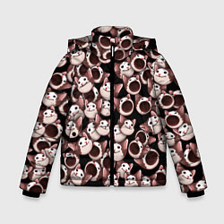 Куртка зимняя для мальчика Popping cats, цвет: 3D-черный