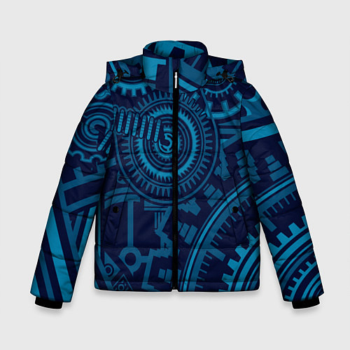 Зимняя куртка для мальчика Steampunk Mechanic Blue / 3D-Светло-серый – фото 1