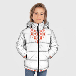 Куртка зимняя для мальчика Белорусская вышиванка, цвет: 3D-черный — фото 2