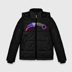 Куртка зимняя для мальчика Counter-Strike - сапфировый Керамбит, цвет: 3D-черный