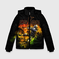 Куртка зимняя для мальчика КС, цвет: 3D-черный