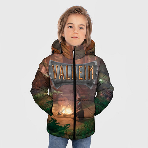 Зимняя куртка для мальчика Valheim Вальхейм / 3D-Черный – фото 3