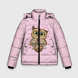 Куртка зимняя для мальчика Сова в любви, цвет: 3D-светло-серый