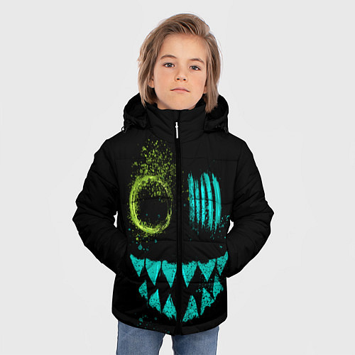 Зимняя куртка для мальчика Неоновый Монстр / 3D-Черный – фото 3