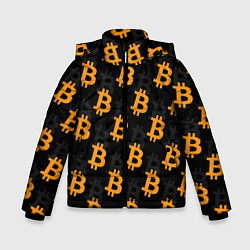 Куртка зимняя для мальчика БИТКОИН BITCOIN, цвет: 3D-черный