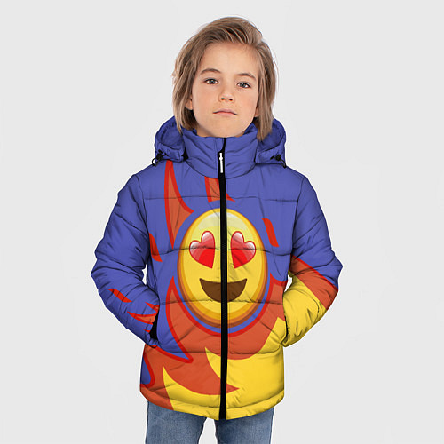 Зимняя куртка для мальчика Ты горишь как огонь v1 / 3D-Черный – фото 3