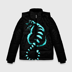 Куртка зимняя для мальчика ВОЛШЕБНЫЙ КОТ, цвет: 3D-черный