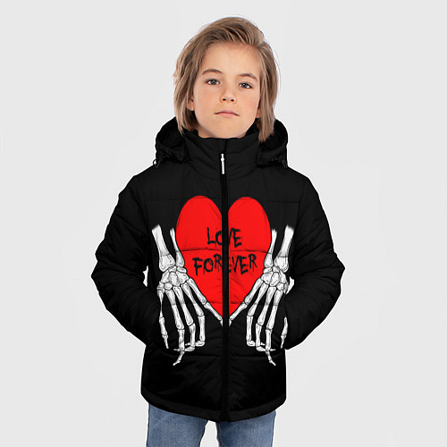 Зимняя куртка для мальчика LOVE FOREVER ЛЮБОВЬ НАВСЕГДА / 3D-Черный – фото 3