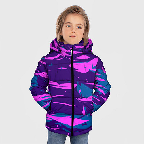 Зимняя куртка для мальчика CYBERSTYLE NEON CAMOUFLAGE / 3D-Черный – фото 3