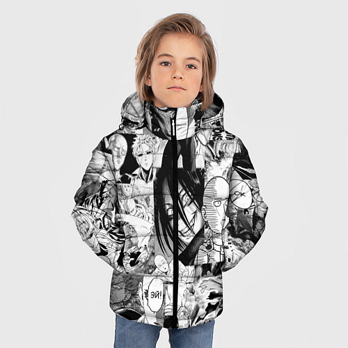 Зимняя куртка для мальчика One-Punch Man Ванпачмен / 3D-Черный – фото 3