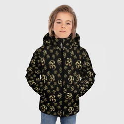 Куртка зимняя для мальчика Мантра ОМ, цвет: 3D-черный — фото 2