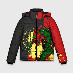 Куртка зимняя для мальчика Chinese dragon, цвет: 3D-черный