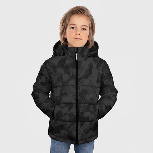 Зимняя куртка для мальчика СПЕЦ КАМУФЛЯЖ / 3D-Черный – фото 3