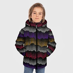 Куртка зимняя для мальчика Волны, цвет: 3D-черный — фото 2
