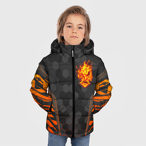 Зимняя куртка для мальчика CYBERPUNK 2077 SAMURAI КИБЕР / 3D-Черный – фото 3