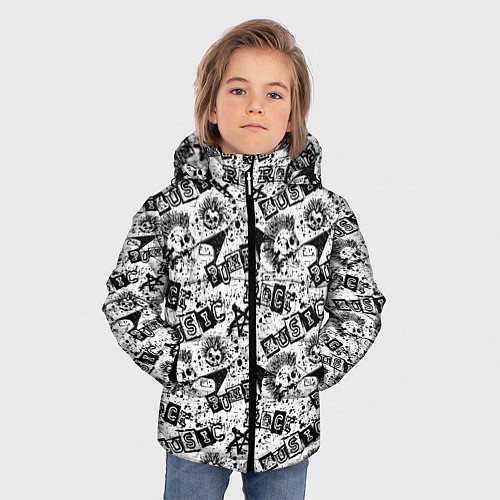 Зимняя куртка для мальчика PUNK ROCK / 3D-Черный – фото 3