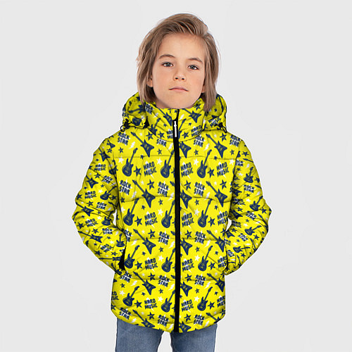 Зимняя куртка для мальчика Рок-звезда / 3D-Черный – фото 3