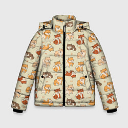 Куртка зимняя для мальчика Шиба-Ину, цвет: 3D-красный