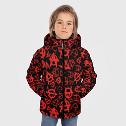 Куртка зимняя для мальчика Анархия, цвет: 3D-черный — фото 2