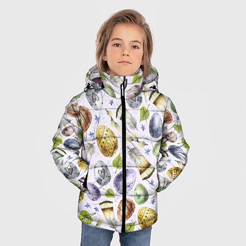 Зимняя куртка для мальчика Пасха / 3D-Черный – фото 3