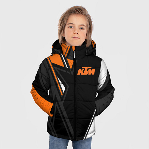 Зимняя куртка для мальчика KTM КТМ / 3D-Черный – фото 3