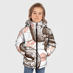 Куртка зимняя для мальчика Вкусности, цвет: 3D-красный — фото 2