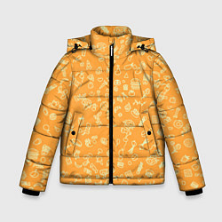 Зимняя куртка для мальчика Оранжевая еда