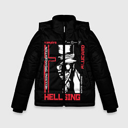 Куртка зимняя для мальчика Hellsing, цвет: 3D-черный