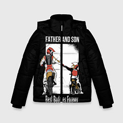 Куртка зимняя для мальчика Папа и сын, цвет: 3D-светло-серый