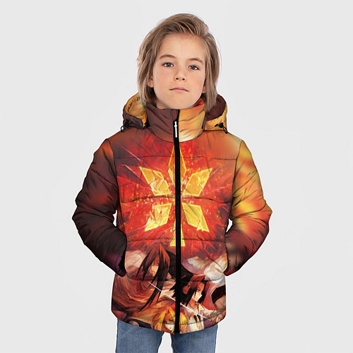 Зимняя куртка для мальчика Шаман Кинг / 3D-Черный – фото 3