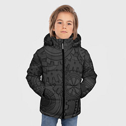 Куртка зимняя для мальчика GEARS STEAMPUNK, цвет: 3D-черный — фото 2