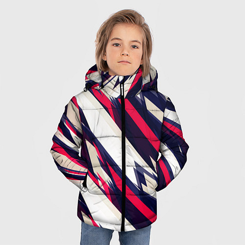 Зимняя куртка для мальчика Абстракция ,,Пламя / 3D-Черный – фото 3