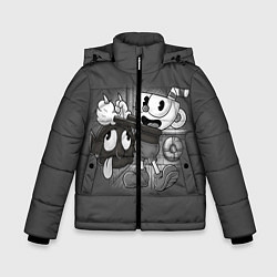 Куртка зимняя для мальчика CUPHEAD, цвет: 3D-черный