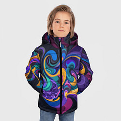 Куртка зимняя для мальчика Масло, цвет: 3D-черный — фото 2