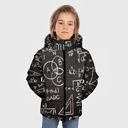 Куртка зимняя для мальчика Математические уравнения, цвет: 3D-красный — фото 2