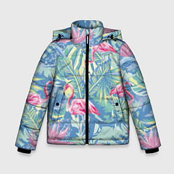 Куртка зимняя для мальчика Фламинго, цвет: 3D-черный