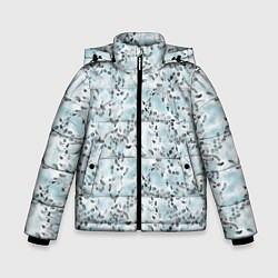 Куртка зимняя для мальчика Следы, цвет: 3D-светло-серый