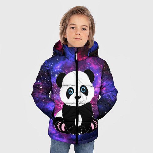 Зимняя куртка для мальчика Space Panda / 3D-Черный – фото 3