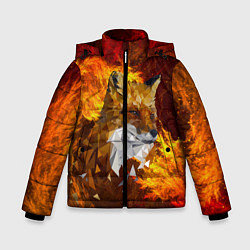 Куртка зимняя для мальчика Огненный Лис, цвет: 3D-черный