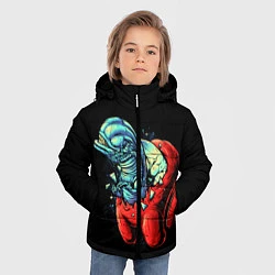 Куртка зимняя для мальчика Among Us Aliens, цвет: 3D-красный — фото 2